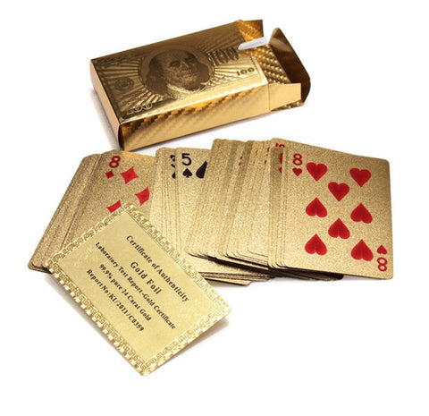 24k Gold Foil Playing Cards & Certificate